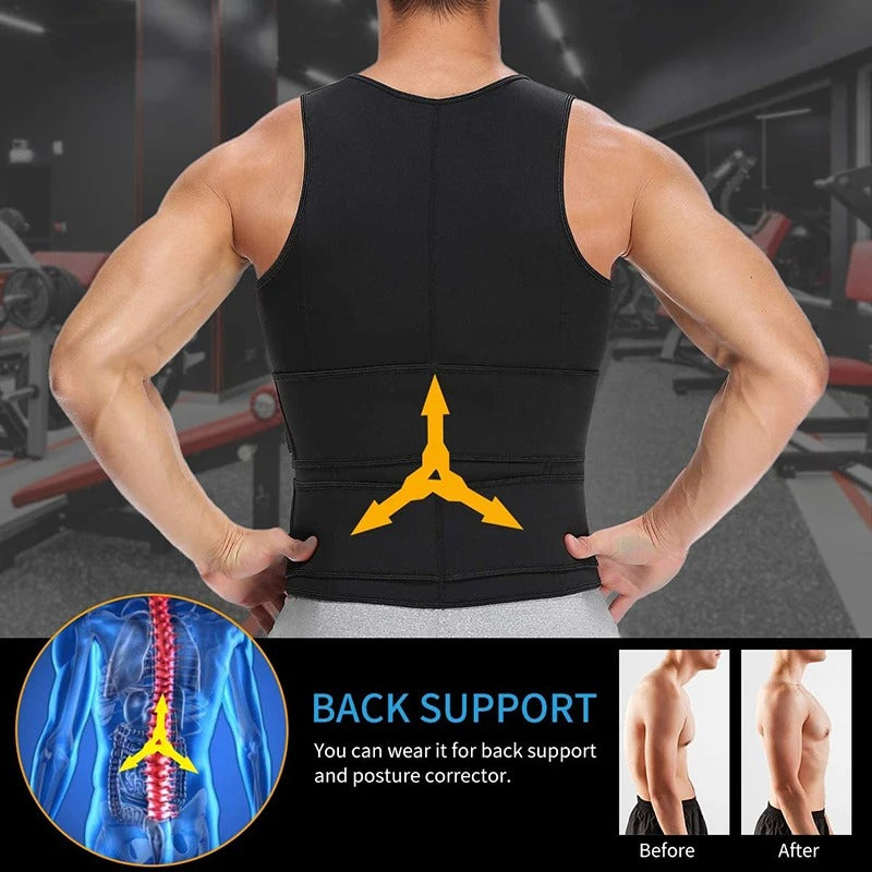 CoreBurn™ – Men’s Sauna Sweat Vest & Compression Shaper