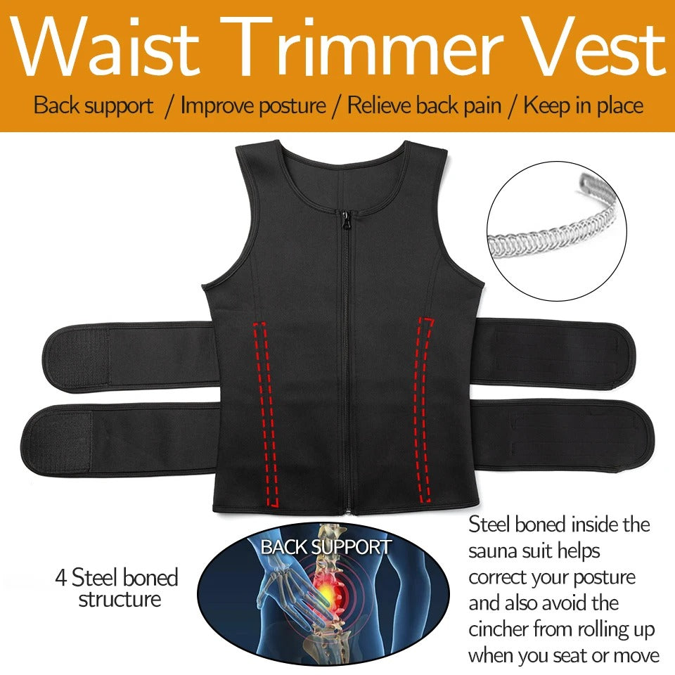 CoreBurn™ – Men’s Sauna Sweat Vest & Compression Shaper